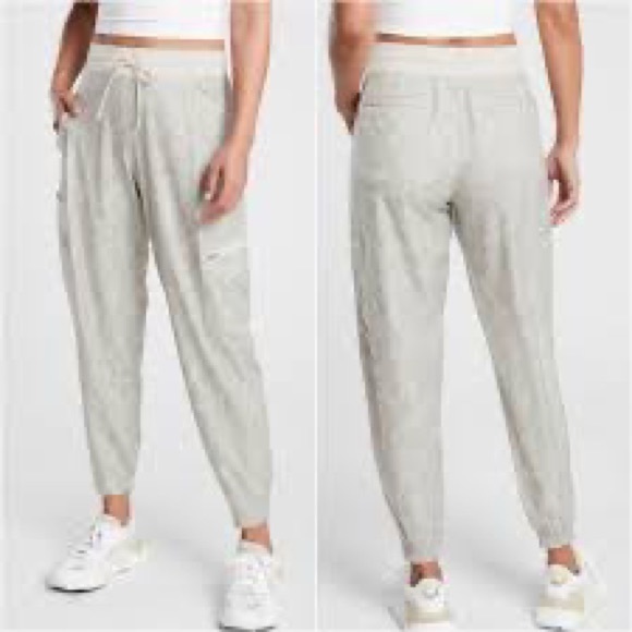 Athleta Pants - Athleta Light Gray Track Pants